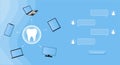 tooth icon. Dentistry vector illustration. Book an appointment with a dentist. Illustration of a tooth Royalty Free Stock Photo